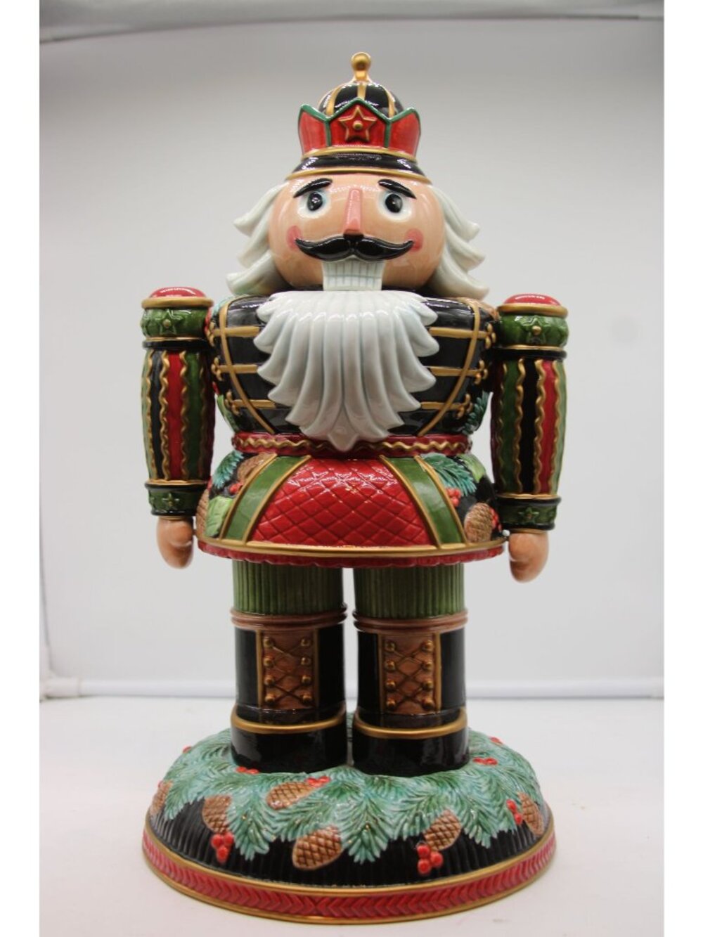 Fitz & Floyd Signature Series - Pine Cone Nutcracker 14.5